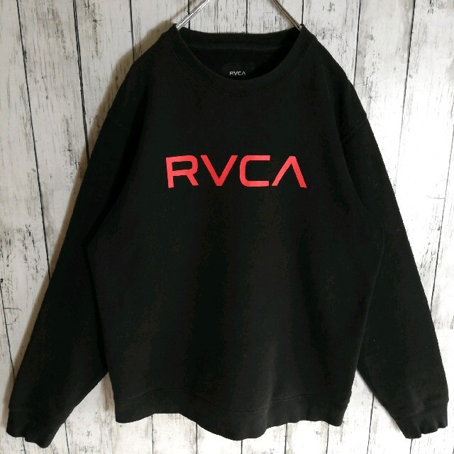 ルーカ RVCA スウェット ビッグロゴ センターロゴ 希少 ブラック レッド メンズのトップス(スウェット)の商品写真