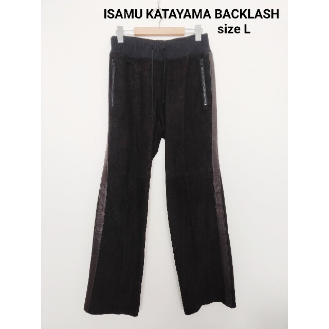 ISAMUKATAYAMA BACKLASH(イサムカタヤマバックラッシュ)のISAMU KATAYAMA BACKLASH シープスキン レザーパンツ メンズのパンツ(その他)の商品写真