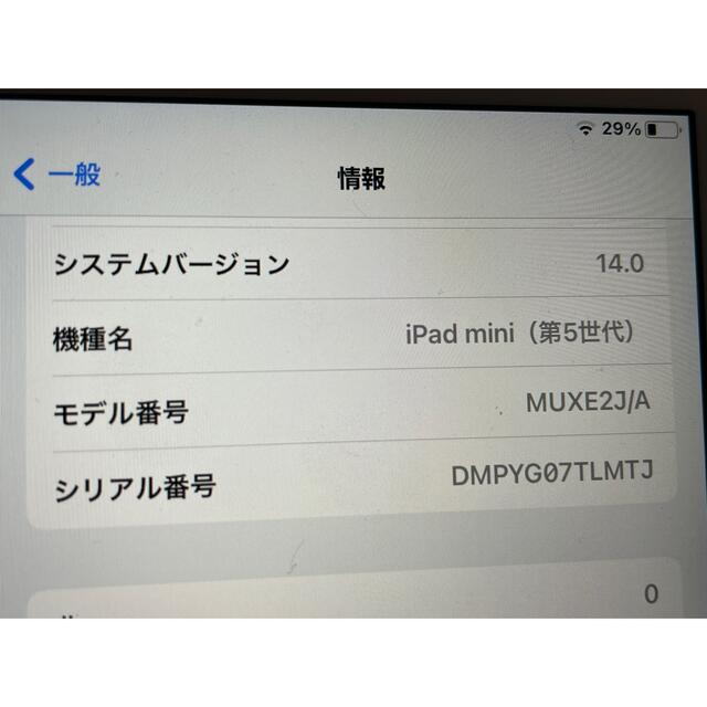 iPadmini 第5世代 セルラーモデル　256GB Gold