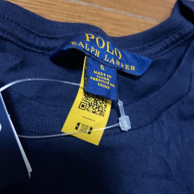 POLO RALPH LAUREN(ポロラルフローレン)の新品　未使用　ポロ　ラルフローレン　女の子　ロンT  120cm 長袖 キッズ/ベビー/マタニティのキッズ服女の子用(90cm~)(Tシャツ/カットソー)の商品写真