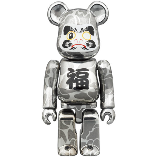 MEDICOM TOY(メディコムトイ)のBE@RBRICK 招き猫 金メッキ & 達磨 銀メッキ 100％ & 400％ ハンドメイドのおもちゃ(フィギュア)の商品写真