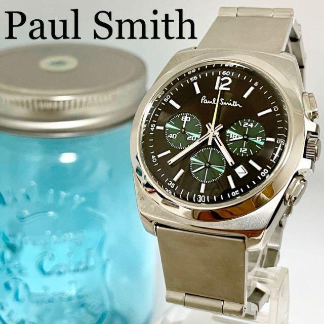 純正通販店 141 ポールスミス時計 メンズ腕時計 クロノグラフ 人気 ブラック グリーン 日本売品 Sidellus Com