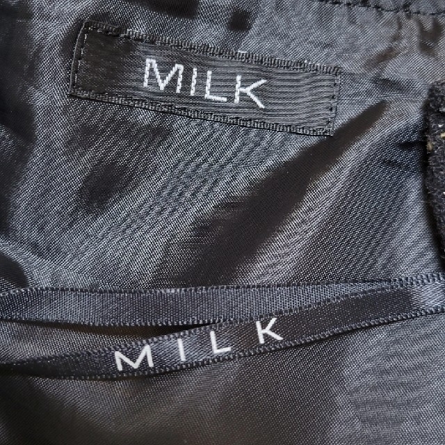 MILK(ミルク)のMILK ミルク Aライン ミニスカート ブラック レディースのスカート(ミニスカート)の商品写真