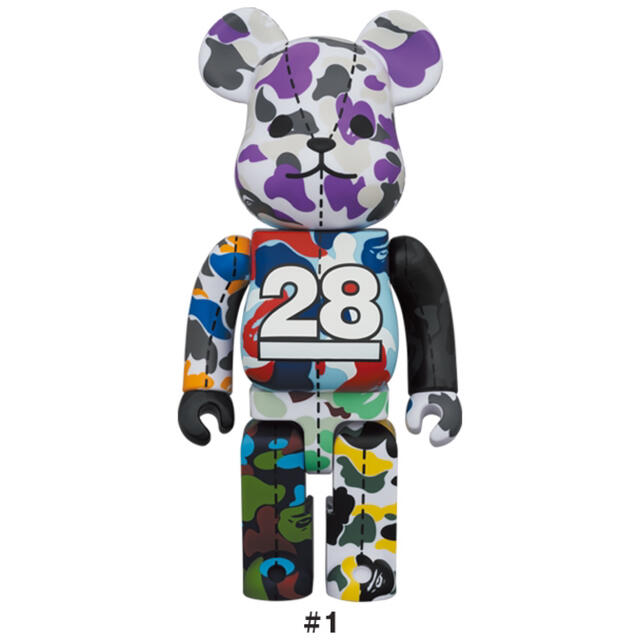 MEDICOM TOY(メディコムトイ)のBE@RBRICK BAPE 28TH ANNIVERSARY 1000% #1 エンタメ/ホビーのフィギュア(その他)の商品写真