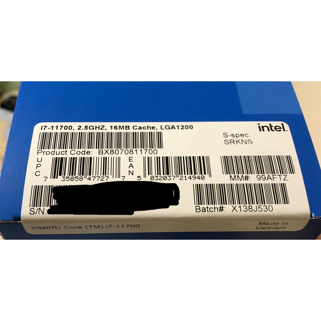 Intel Core i7 11700 ② Intel Core i7 11700 ②