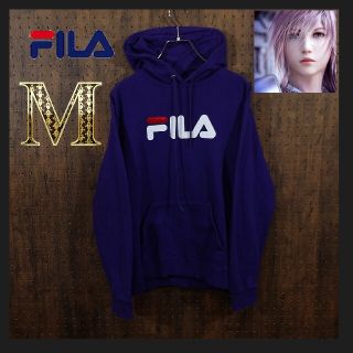 フィラ(FILA)の【希少】FILA フィラ プルオーバー パーカー 紫 ビックロゴ スウェット(パーカー)