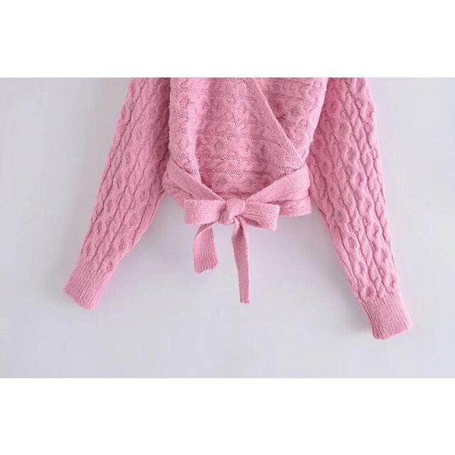 ZARA - ❄️1月新作☃️7211◇pink ピンク リボン ニット ZARA - ❄️1月新作☃️7211◇pink ピンク リボン ニット