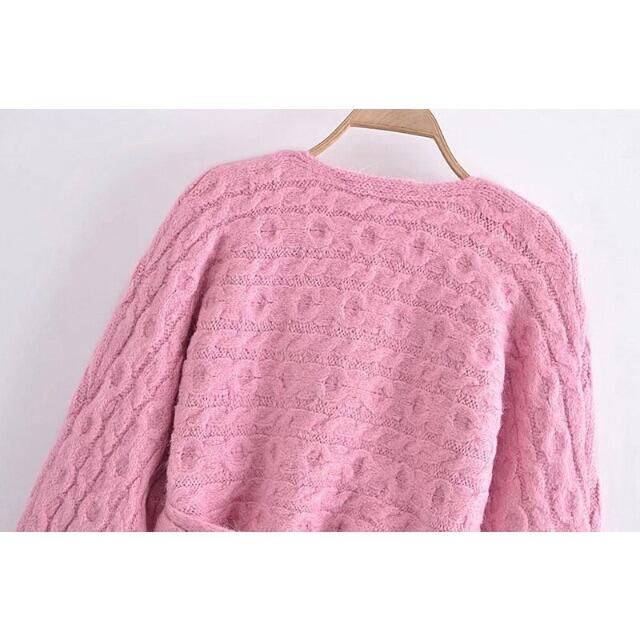 ZARA - ❄️1月新作☃️7211◇pink ピンク リボン ニット ZARA - ❄️1月新作☃️7211◇pink ピンク リボン ニット