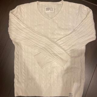 アズールバイマウジー(AZUL by moussy)のAZUL メンズ　セーター　白　M サイズ(ニット/セーター)