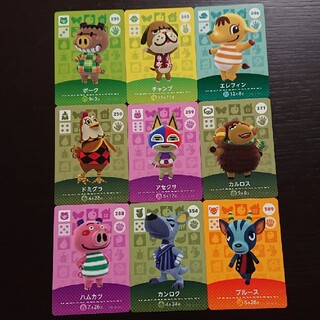 ニンテンドウ(任天堂)のどうぶつの森 amiiboカード 9枚セット(カード)