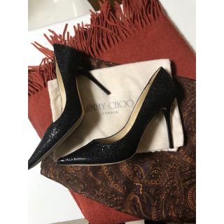 ジミーチュウ(JIMMY CHOO)のJIMMY CHOO グリッター パンプス　ブラック(ハイヒール/パンプス)