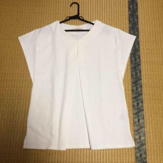 ユナイテッドアローズグリーンレーベルリラクシング(UNITED ARROWS green label relaxing)の白 ゆったり トップス☆(シャツ/ブラウス(半袖/袖なし))