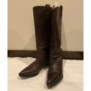 マルタンマルジェラ(Maison Martin Margiela)の定番メゾンマルジェラ隠しヒールウエスタンブーツ３６ブラウン(ブーツ)