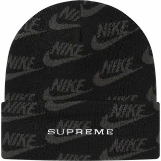 シュプリーム(Supreme)のJacquard Logos Beanie ジャッカード ロゴ ビーニー(ニット帽/ビーニー)