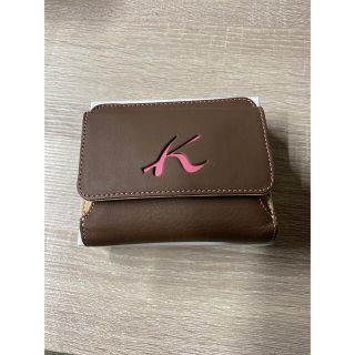 キタムラ(Kitamura)のキタムラ　折り財布　茶xピンク　美品(財布)