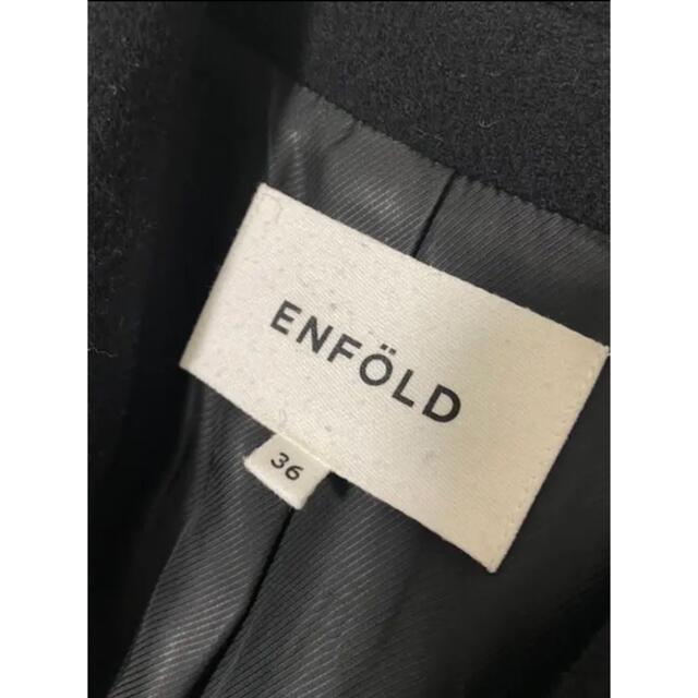 ENFOLD(エンフォルド)のエンフォルド　ENFOLD チェスターコート　36 黒 レディースのジャケット/アウター(チェスターコート)の商品写真