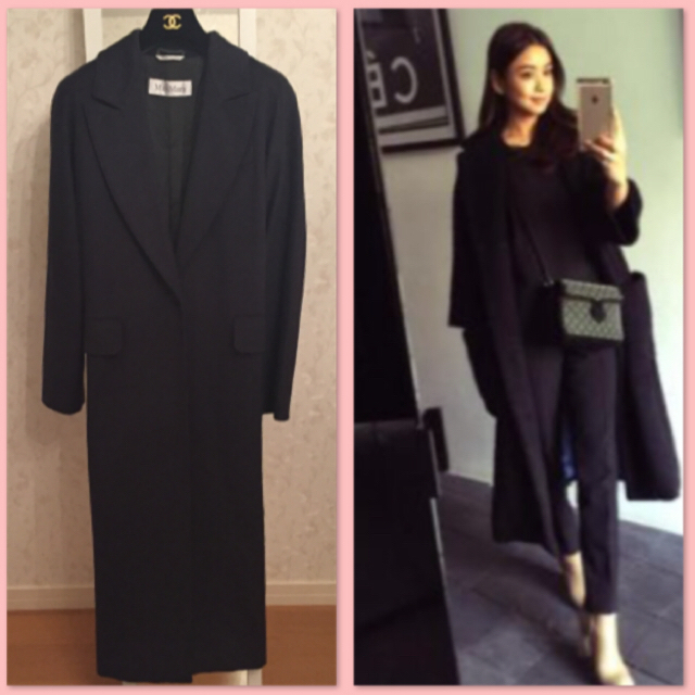 Max Mara ロングコート ブラック harpoonharry.com