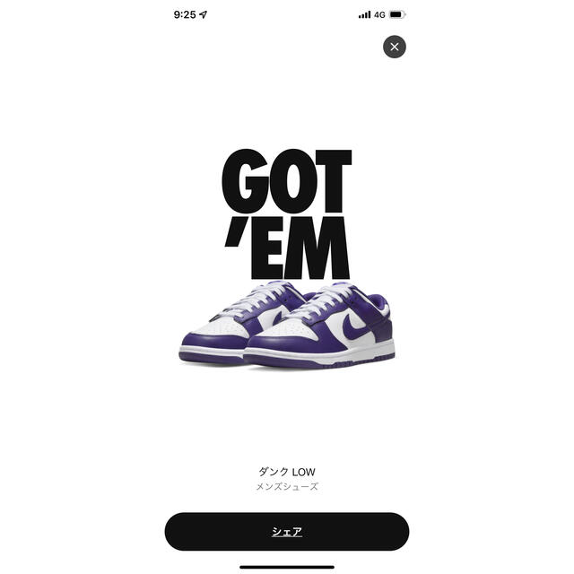 NIKE DUNK LOW court purple