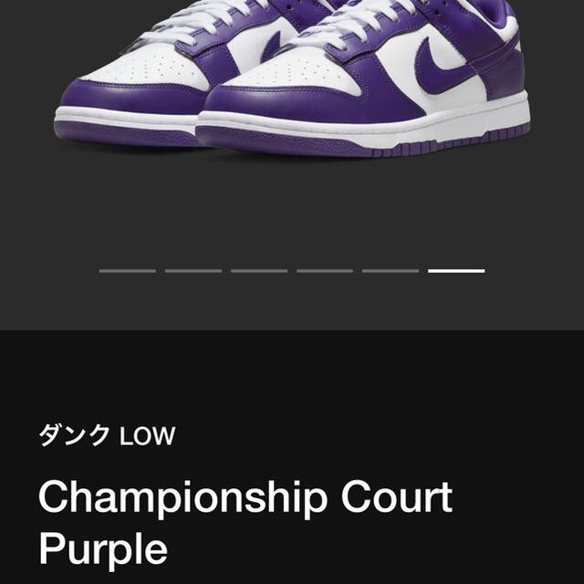 NIKE DUNK LOW COURT PURPLE 26cm us8