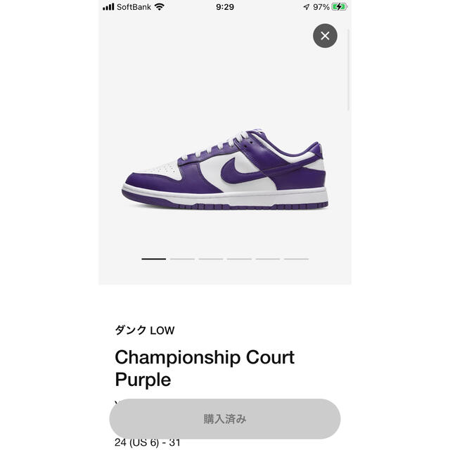 NIKE(ナイキ)のNike Dunk Low "Championship Court Purple メンズの靴/シューズ(スニーカー)の商品写真