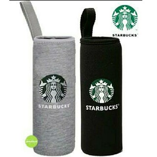 スターバックスコーヒー(Starbucks Coffee)のスターバックス ペットボトルカバー 2コ　黒灰(弁当用品)
