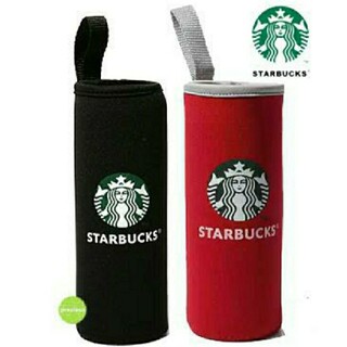 スターバックスコーヒー(Starbucks Coffee)のスターバックス ペットボトルカバー 2コ　黒赤(弁当用品)