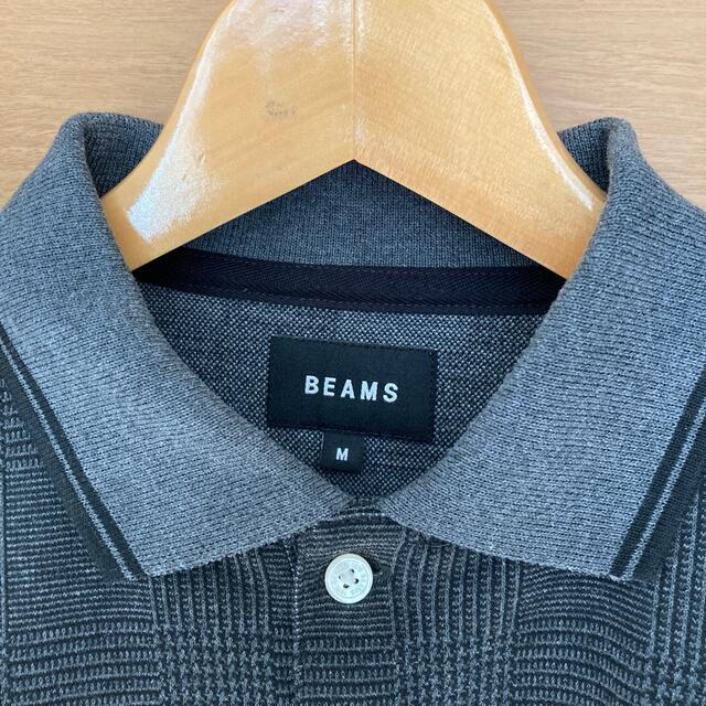 BEAMS(ビームス)のBEAMS ジャカード チェック ポロ M オーバーサイズ メンズのトップス(ポロシャツ)の商品写真