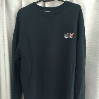 メゾンキツネ(MAISON KITSUNE')のメゾンキツネ　メゾンキツネ ダブルフォックス スウェット　ネイビー(スウェット)