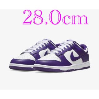 ナイキ(NIKE)のNIKE DUNK LOW RETRO ホワイト パープル 28.0cm ダンク(スニーカー)