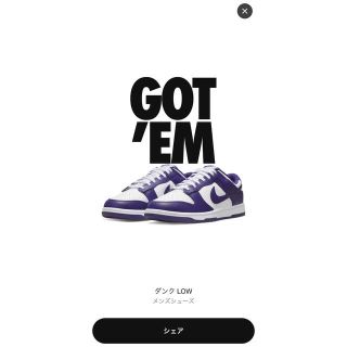 ナイキ(NIKE)のNIKE DUNK LOW championship court purple(スニーカー)