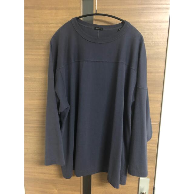 COMOLI(コモリ)のCOMOLI コモリ　フットボールt FADE NAVY 2 メンズのトップス(Tシャツ/カットソー(七分/長袖))の商品写真