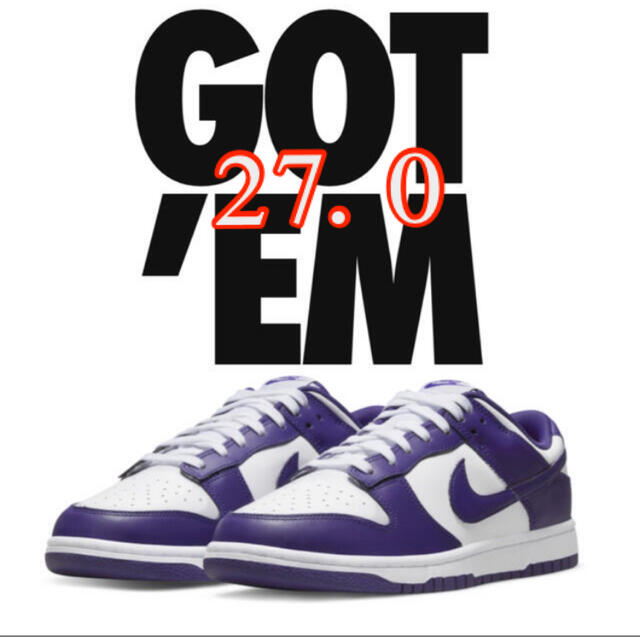 NIKE(ナイキ)のNike Dunk Low Championship Court Purple メンズの靴/シューズ(スニーカー)の商品写真