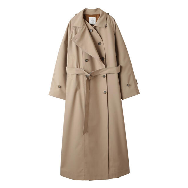 STUDIOUS(ステュディオス)のCLANEクラネ2WAY OVER TRENCH COATベージュ2松本恵奈完売 レディースのジャケット/アウター(トレンチコート)の商品写真