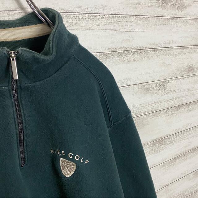 入手困難‼︎】NIKE☆90s ロゴ刺繍 ハーフジップ スウェット A705