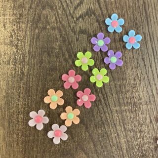 パステルカラー☆花☆ハンドメイド☆パーツ☆カボションフラワー(各種パーツ)