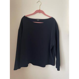 ユニクロ(UNIQLO)のUNIQLO ボートネックブラウス　XL(シャツ/ブラウス(長袖/七分))