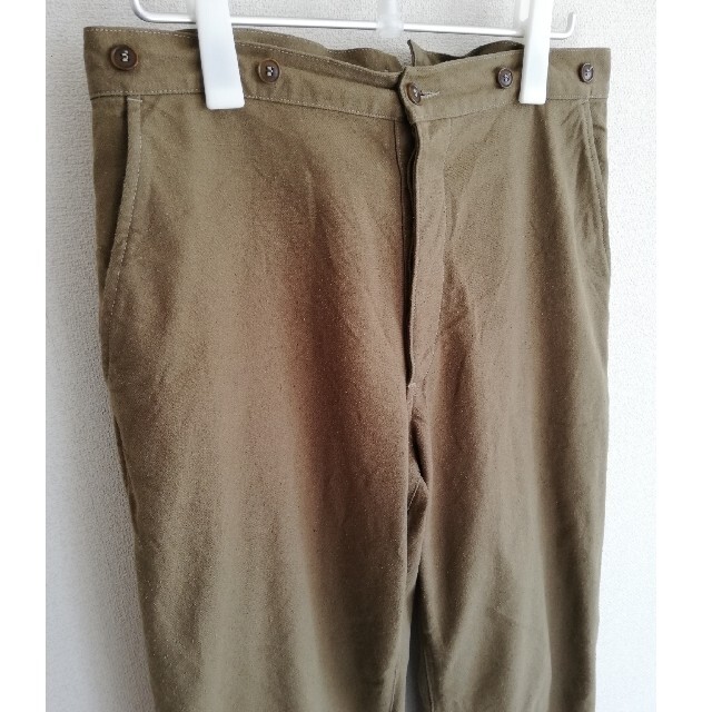 COMOLI 21SS コットンシルクオーバーパンツ OLIVE サイズ1 COMOLI 21SS コットンシルクオーバーパンツ OLIVE サイズ1