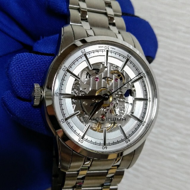 Hamilton(ハミルトン)のハミルトン レイルロード H406550 自動巻 スケルトン メンズの時計(腕時計(アナログ))の商品写真