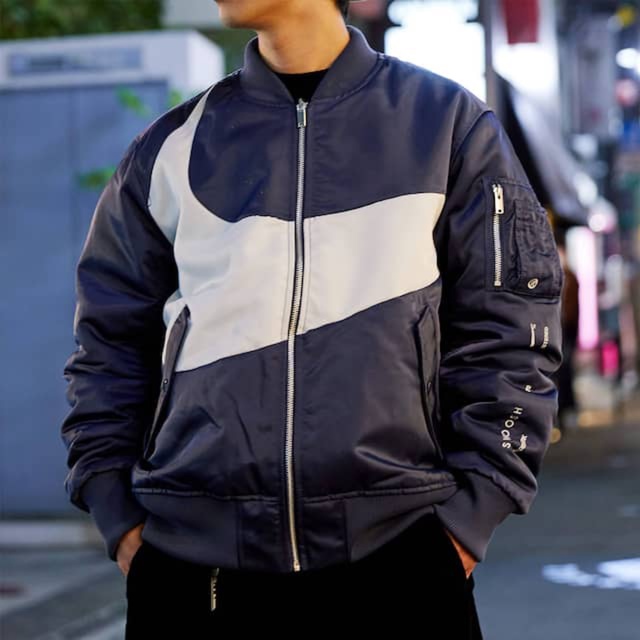 SWOOSH BOMAER JACKET ナイキ ビッグスウッシュMA-1タイプ着丈655