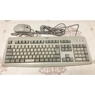 エヌイーシー(NEC)のジャンク品　NEC製  純正　CMQ-6D07E  キーボード　マウス付(PC周辺機器)