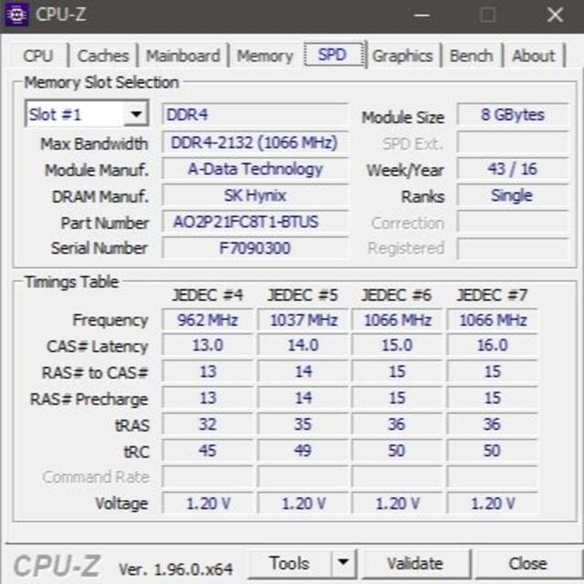 メモリ A-DATA 16GB (8GBx2) DDR4-2133 #354-0 4