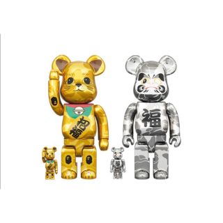 メディコムトイ(MEDICOM TOY)の【新品未使用】BE@RBRICK BAPE 招き猫&達磨 100%&400%(フィギュア)