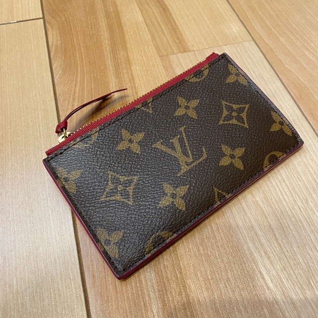 美品 ルイヴィトン モノグラム ポルト カルト ジップ フューシャ