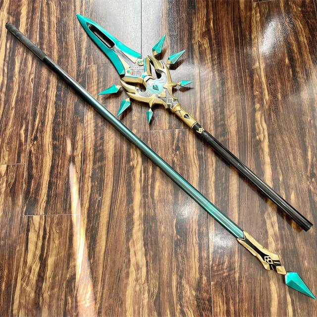 原神 武器 コスプレ 和璞鳶 小道具 槍 緑 道具 風 魈 １８０センチ 