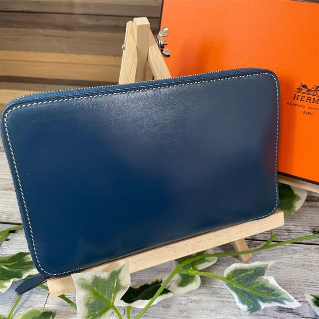 HERMES アザップ コンバイン ブルータラサ ラウンドファスナー長財布