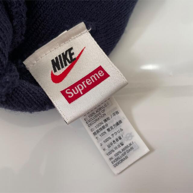 Supreme(シュプリーム)の美品18aw Supreme NIKE ニット帽 ネイビー  メンズの帽子(ニット帽/ビーニー)の商品写真