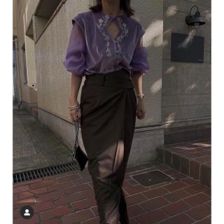 アメリ ヴィンテージ AURORA TWILL WRAP SKIRT