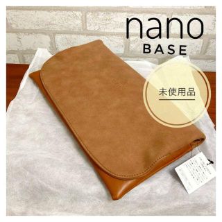 ナノユニバース(nano・universe)の【未使用】nano BASE レディース 本革 クラッチバッグ ブラウン Ｆ(クラッチバッグ)