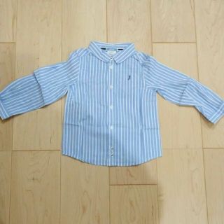 ジャカディ(Jacadi)のjacadi 水色ストライプシャツ　96cm(Tシャツ/カットソー)