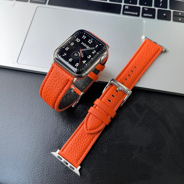 Apple Watch(アップルウォッチ)のApple Watch バンド高品質牛皮 アップルウォッチベルト革レザーベルト メンズの時計(レザーベルト)の商品写真